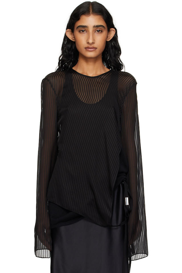 

Футболка Benonia с длинным рукавом Ann Demeulemeester, черный
