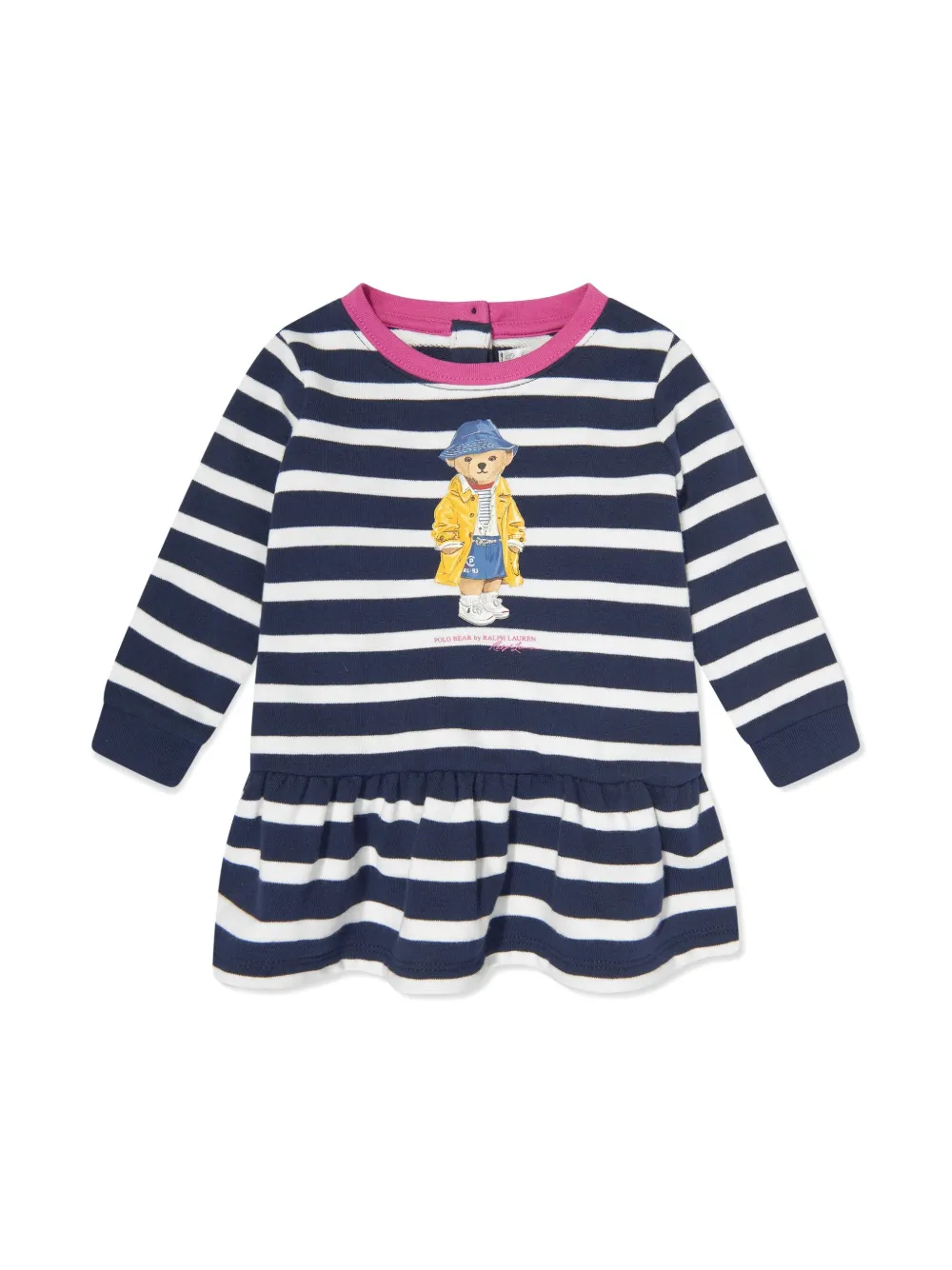 Комплект Polo Bear из платья и блумеров POLO RALPH LAUREN KIDS, синий — фото 2