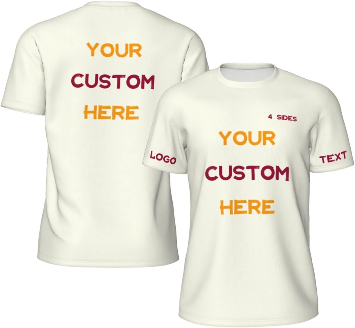 

Футболка Custom с принтом на 4 сторонах