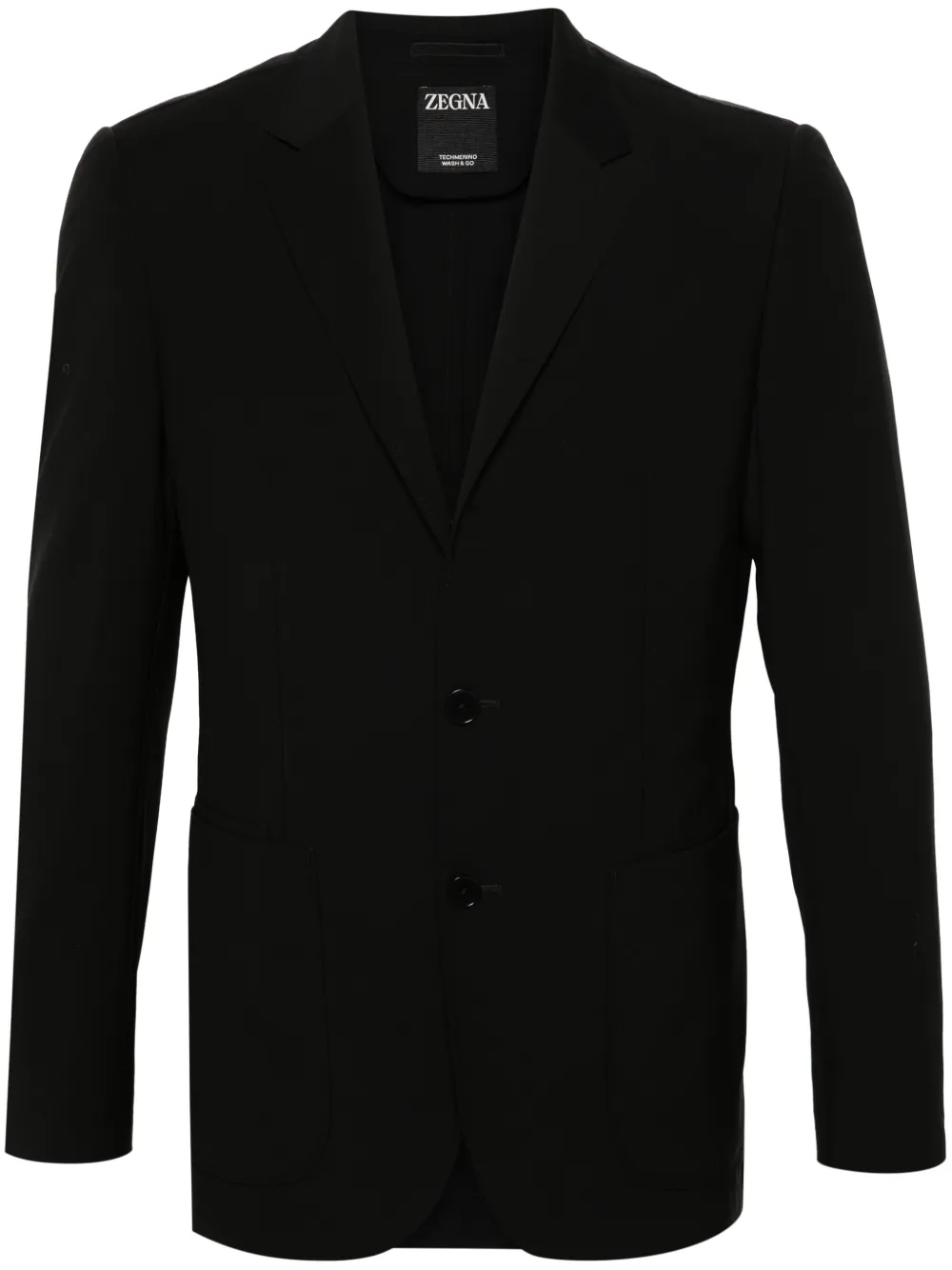 

Поплиновый блейзер Zegna, черный