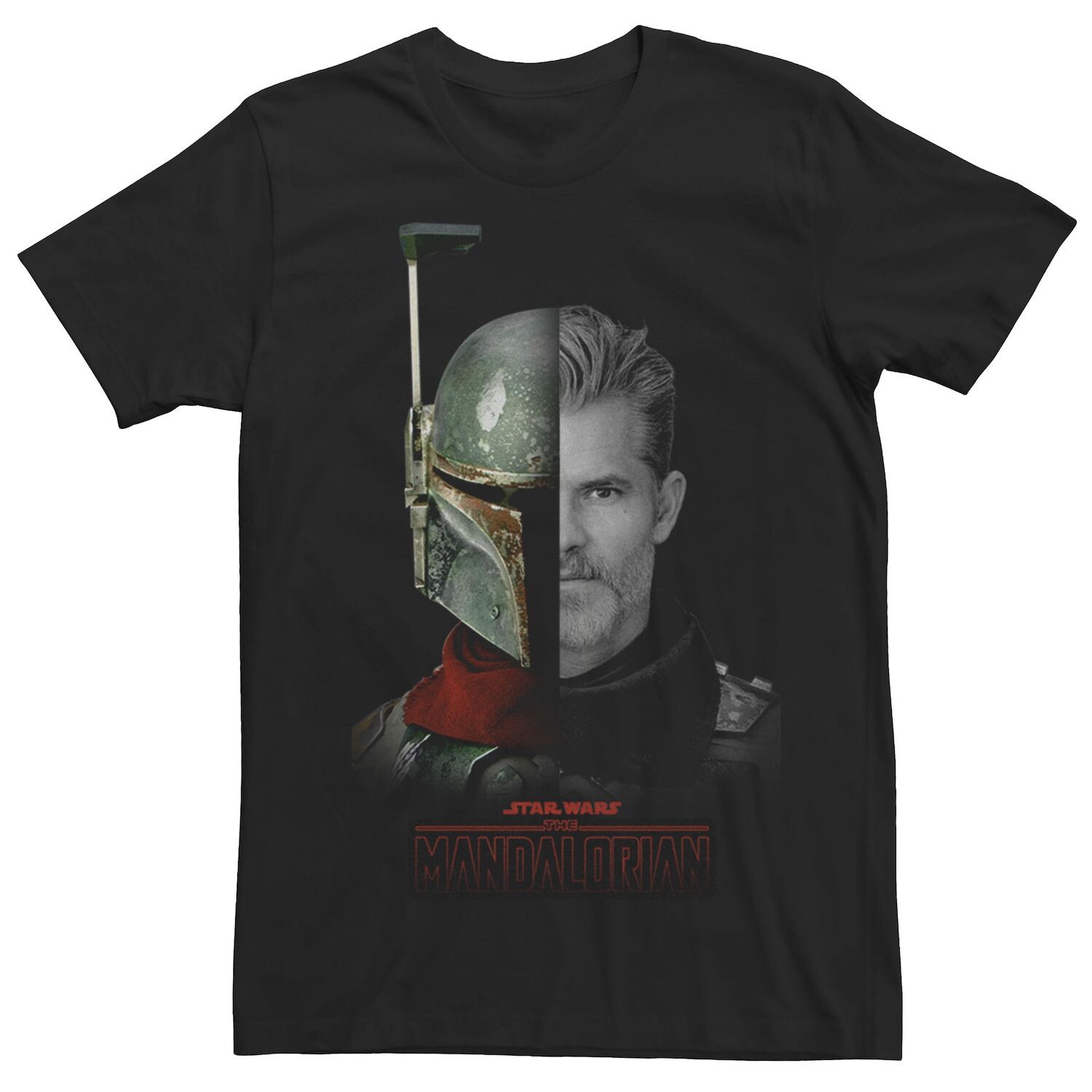 

Мужская футболка Star Wars: The Mandalorian The Marshal с разрезом на лице Licensed Character