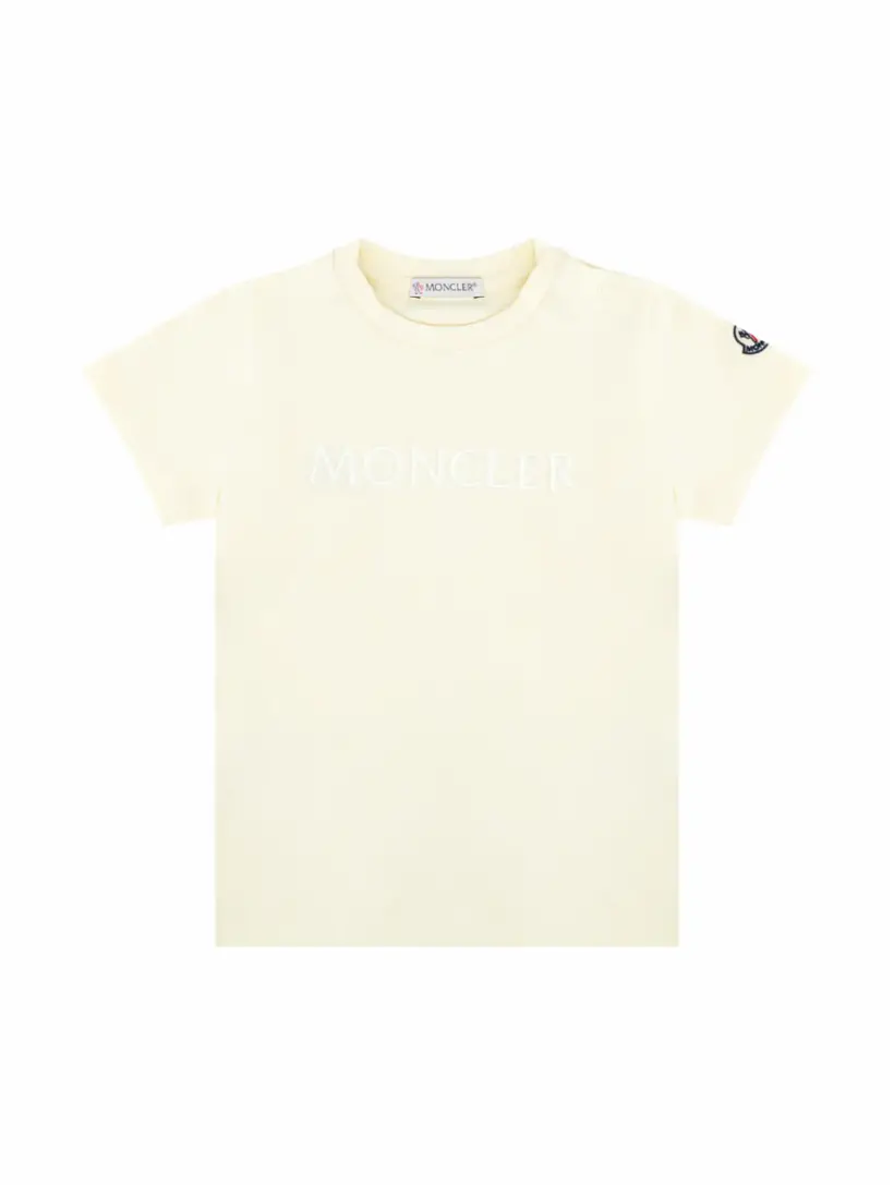 

Хлопковая футболка с логотипом Moncler, жёлтый