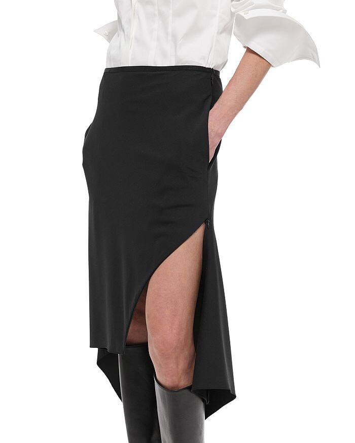 

Юбка Helmut Lang с шарфом и подолом, черный