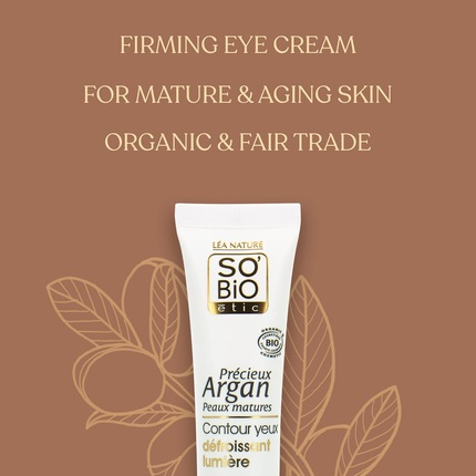 So'bio Etic Precieux Argan Organic Осветляющий и разглаживающий крем для контура глаз 15 мл Sobio Etic — фото 2