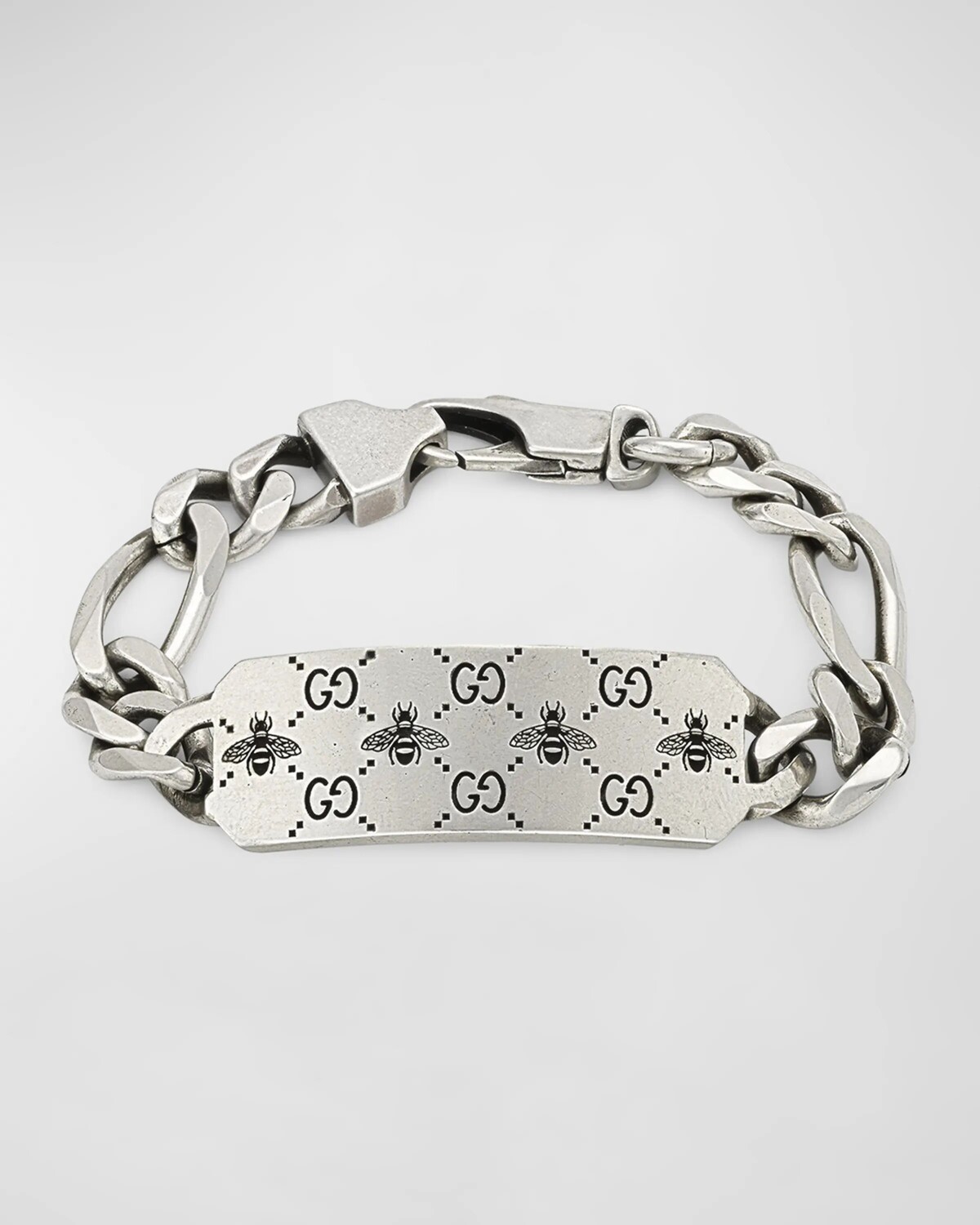 

Мужской браслет с цепочкой GG и пчелой Gucci
