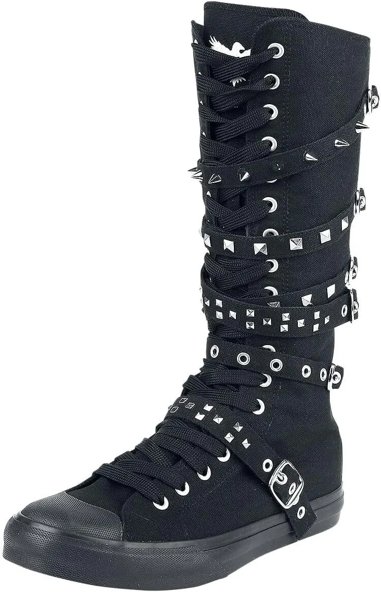 Black Premium by EMP Черные кроссовки Black Premium от EMP унисекс с заклепками