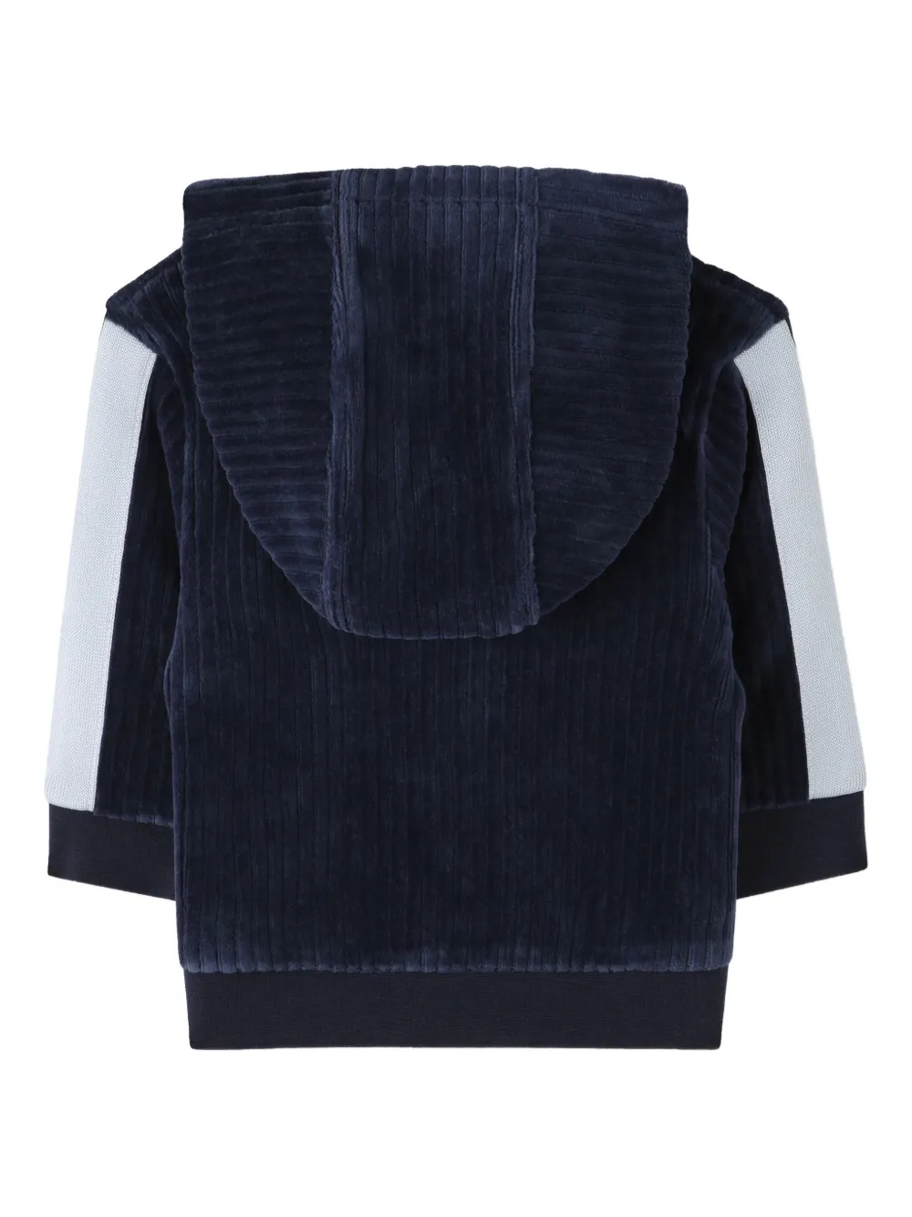 Вельветовый спортивный костюм с капюшоном BOSS Kidswear, синий — фото 4
