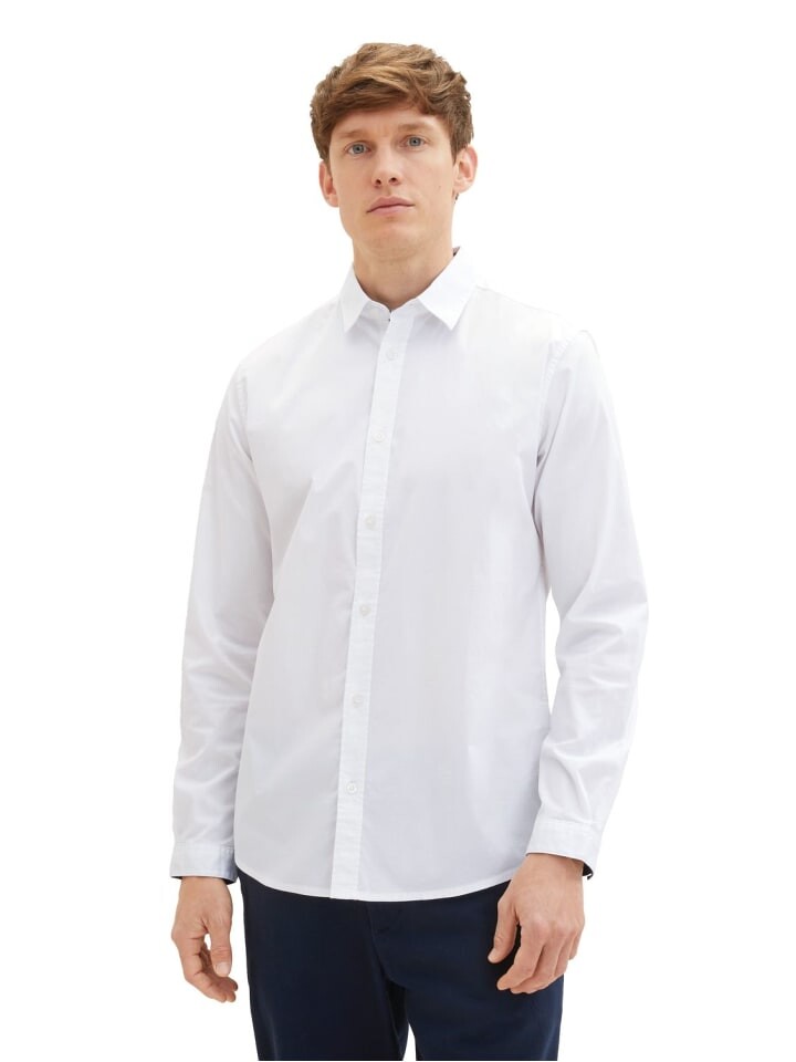 

Рубашка Tom Tailor STRETCH POPLIN, белый