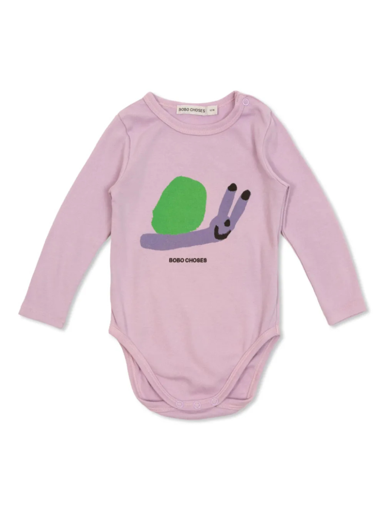 

Бобо выбирает забавный боди Snail Bobo Choses, розовый