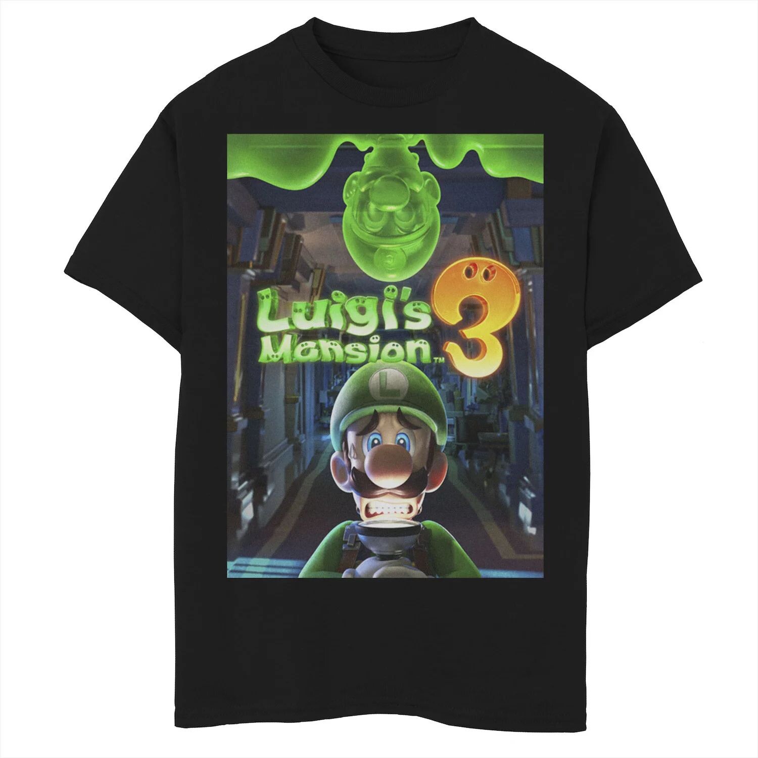 

Футболка с изображением плаката Luigi's Mansion 3 для мальчиков 8–20 лет Licensed Character