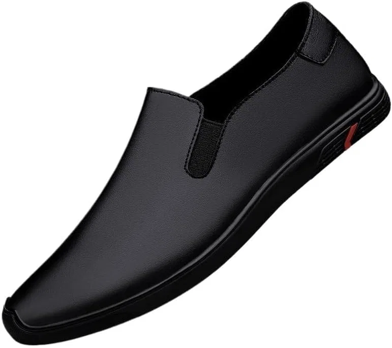 Туфли кожаные мужские лоферы повседневные, Black UOPYNE