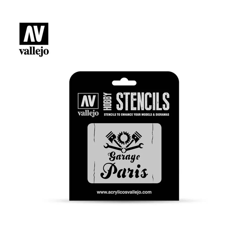 

Винтажные гаражные вывески, Hobby Stencils (Vallejo)