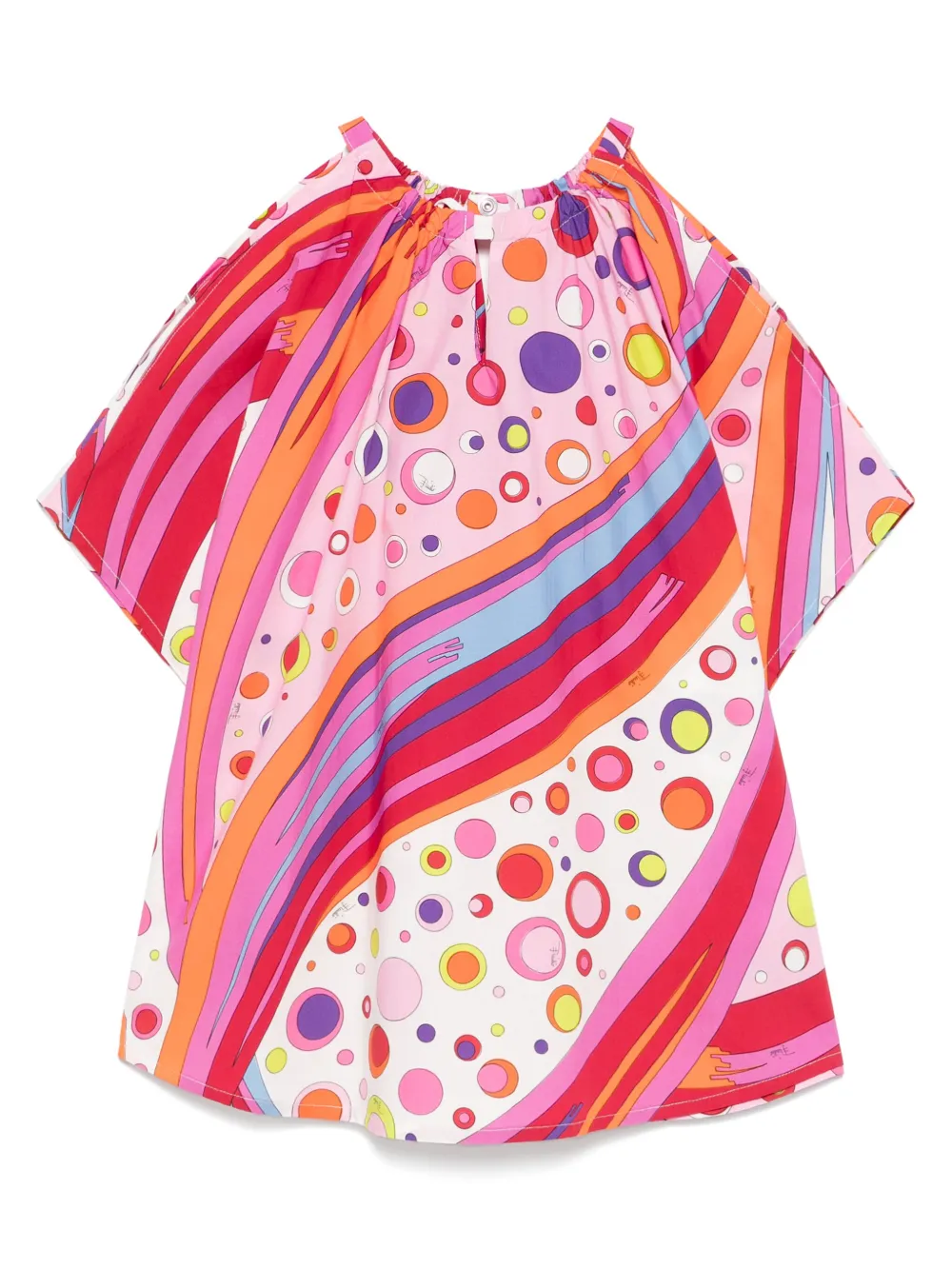 

Платье с принтом PUCCI Junior, розовый