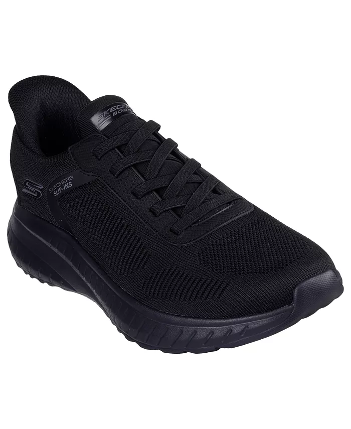 

Мужские слипоны: BOBS Sport Squad Chaos - повседневные кеды с цельной подошвой от Finish Line Skechers, черный