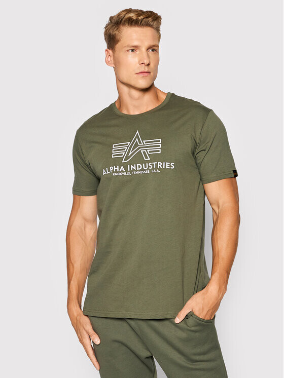 

Футболка стандартного кроя Alpha Industries, зеленый