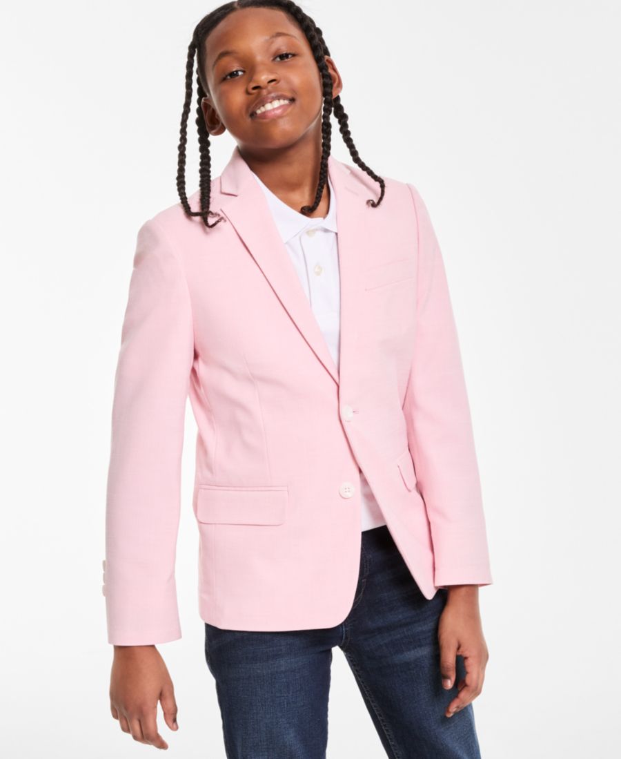 

Спортивный пиджак для мальчиков из эластичной ткани, имитирующей лен Tommy Hilfiger, Pink