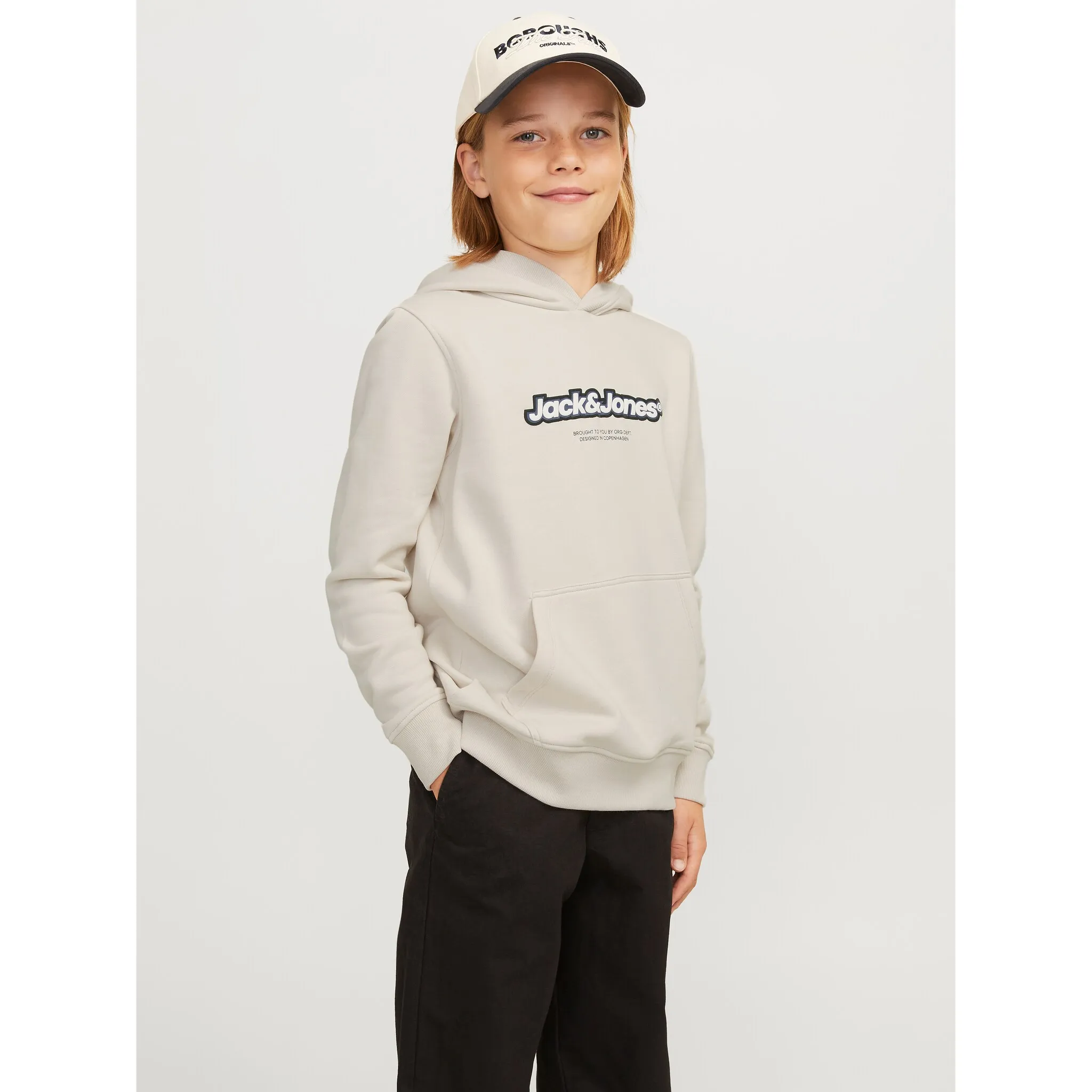 

Детская толстовка с капюшоном Jack & Jones «JORVESTERBRO NEWTON BRNDG SWEAT BF JNR» Jack & Jones Junior, цвет Moonbeam