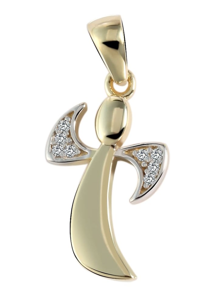 

Adeliás Женский кулон - золотой кулон 333 пробы с кубическим цирконием в золоте