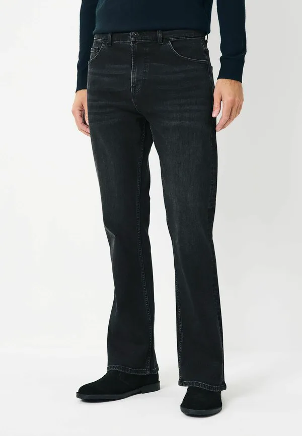 Классические эластичные джинсы-клеш Next, Washed Black