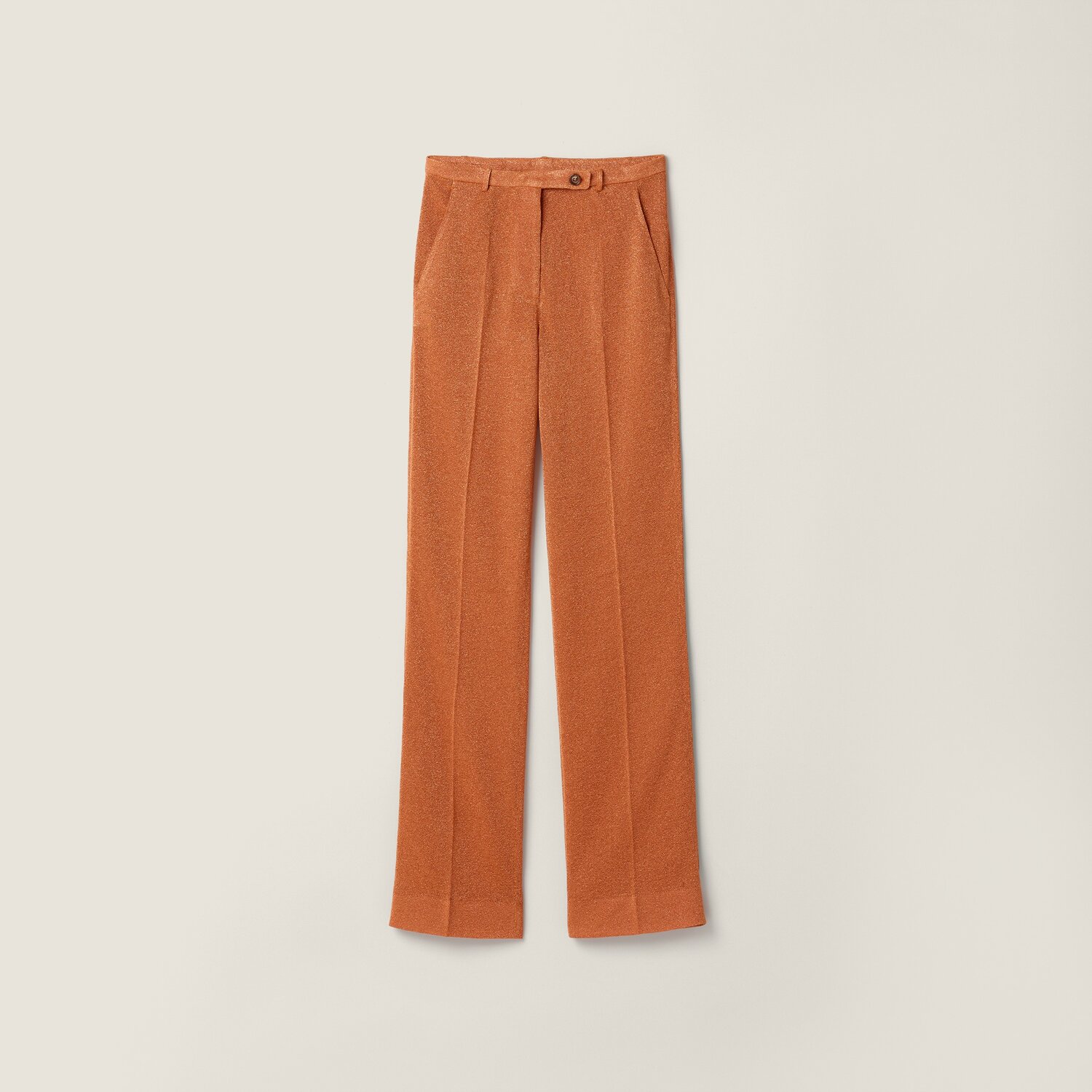 

Брюки из люрекса MIU MIU, оранжевый