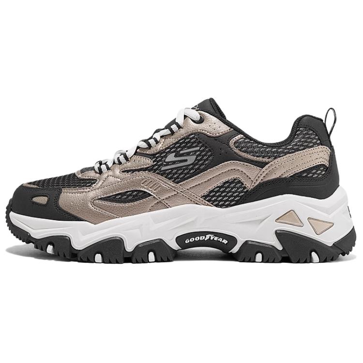 

Skechers Износостойкие дышащие низкие массивные кроссовки для мужчин, серо-коричневые