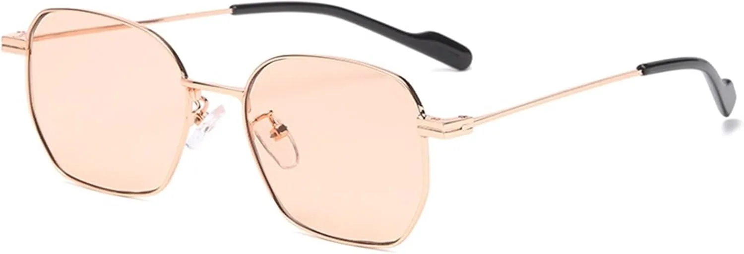 

Солнцезащитные очки XINXIN в металлической оправе для мужчин и женщин, стильные, как у интернет-знаменитостей, для отдыха на природе (цвет: D, размер: средний), D