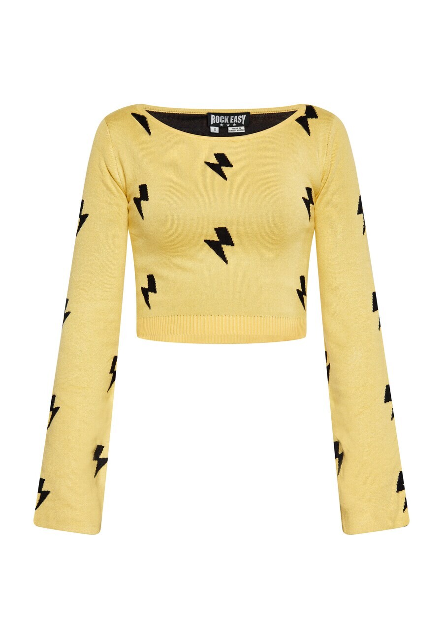 

Тонкий вязаный свитер ROCKEASY Sweater, желтый