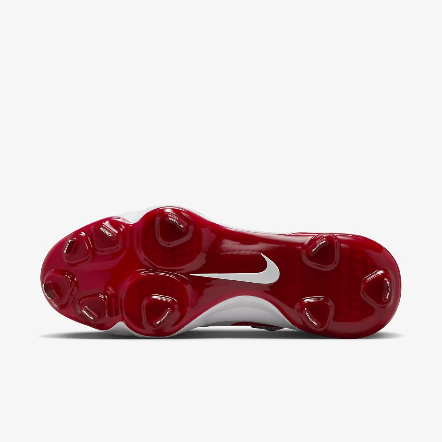 Бейсбольные бутсы Nike Men's Force Zoom Trout 9 Pro Low, белый/платиновый/красный — фото 2