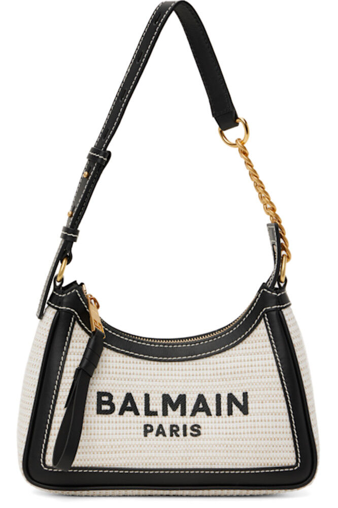 

Сумка через плечо B-Army из бежевой рафии Balmain
