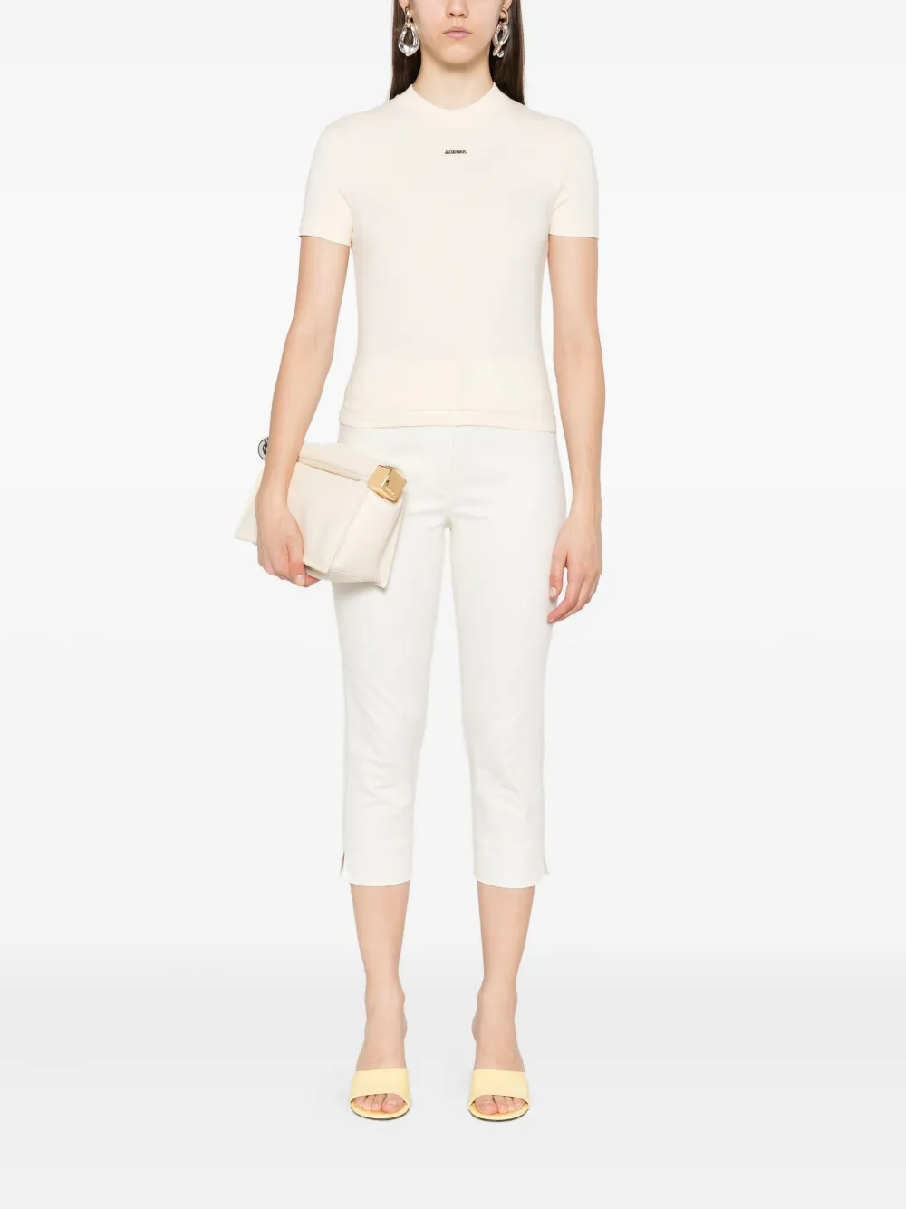 Хлопковая футболка с логотипом JACQUEMUS, нейтральный — фото 2