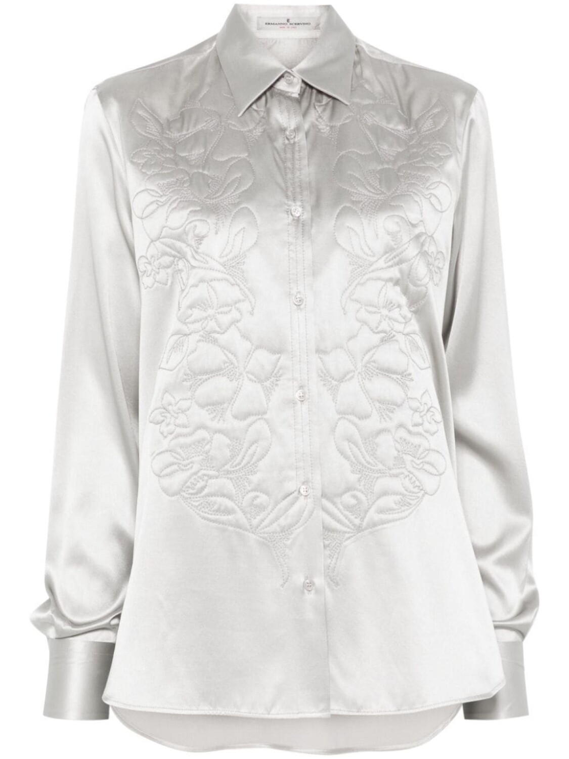 

Ermanno Scervino рубашка с цветочной вышивкой, серый
