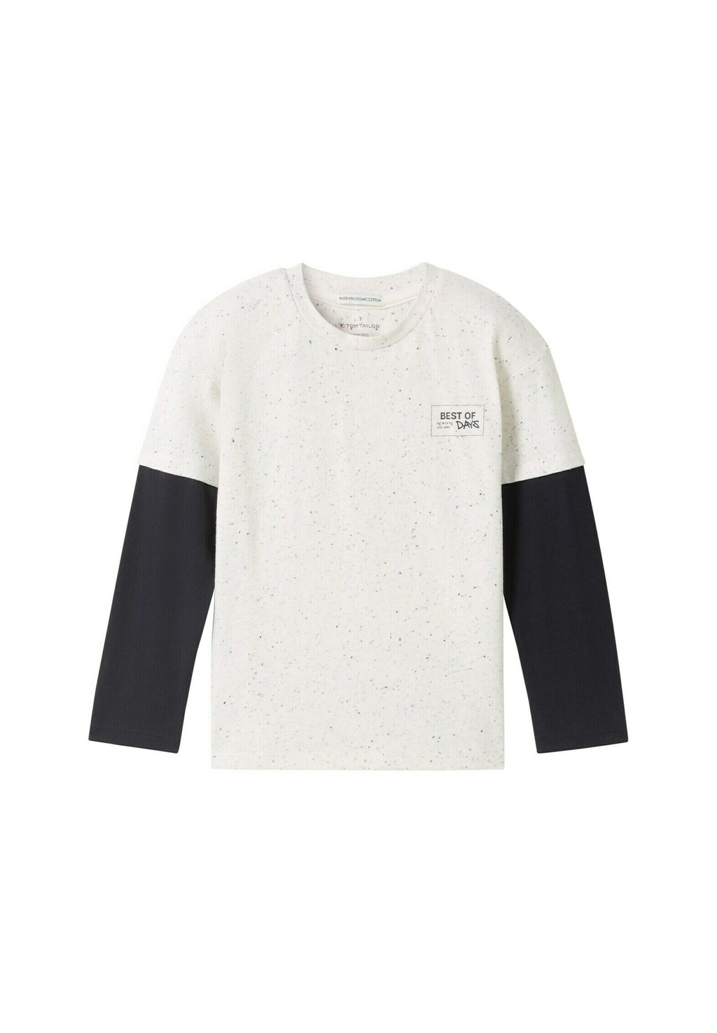 

Футболка с длинным рукавом OVERSIZED IM 2-IN-1-LOOK TOM TAILOR, белый
