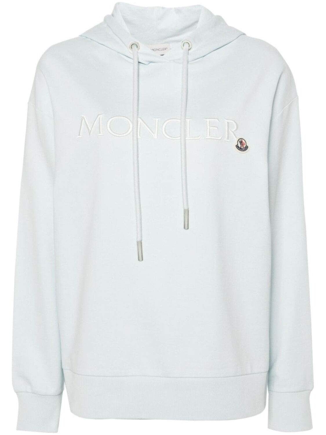 

Moncler худи с вышитым логотипом, синий