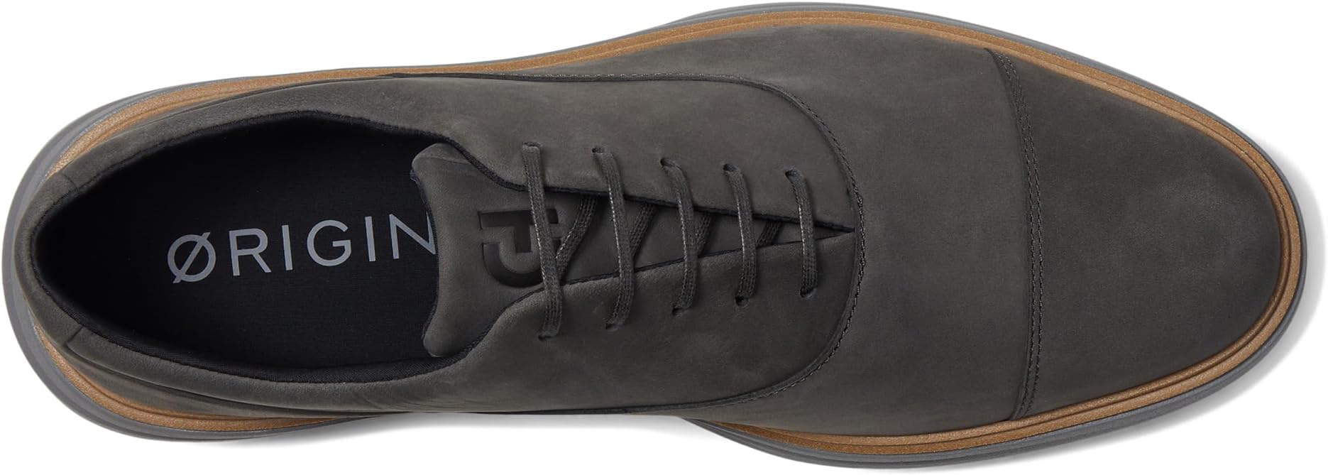 Оксфорды Cole Haan Men's Originalgrand Cityspectre Captoe Oxfords, Raven Nubuck/Dark Natural/Quiet Shade — фото 2