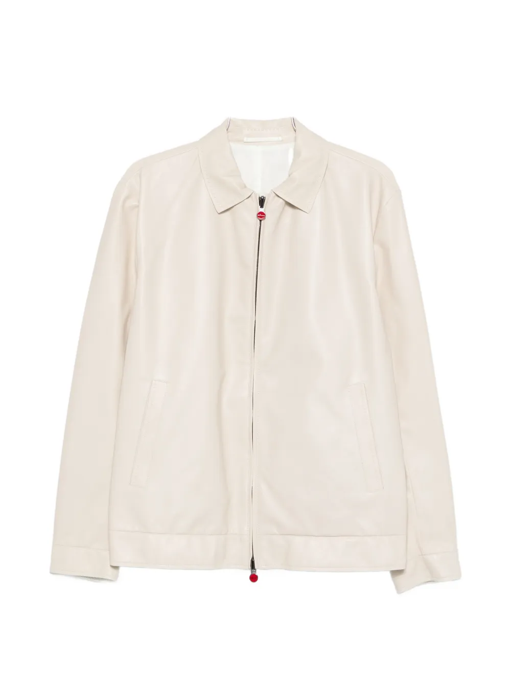 

Двусторонняя куртка с карманами в рамку на молнии Kiton, бежевый