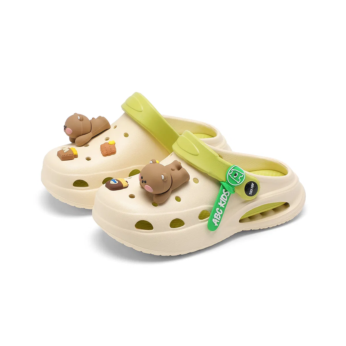 Клоги детские легкие с амортизацией ABC KIDS бело-розовые — фото 4