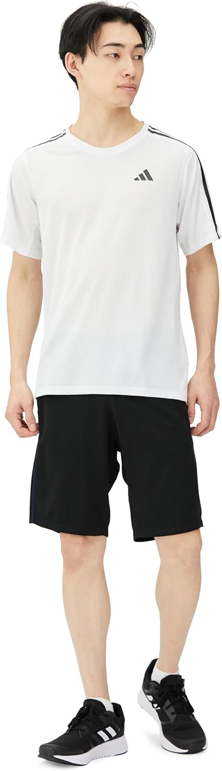 Мужская футболка Own the Run с тремя полосками, IKM32 Adidas, белый — фото 3