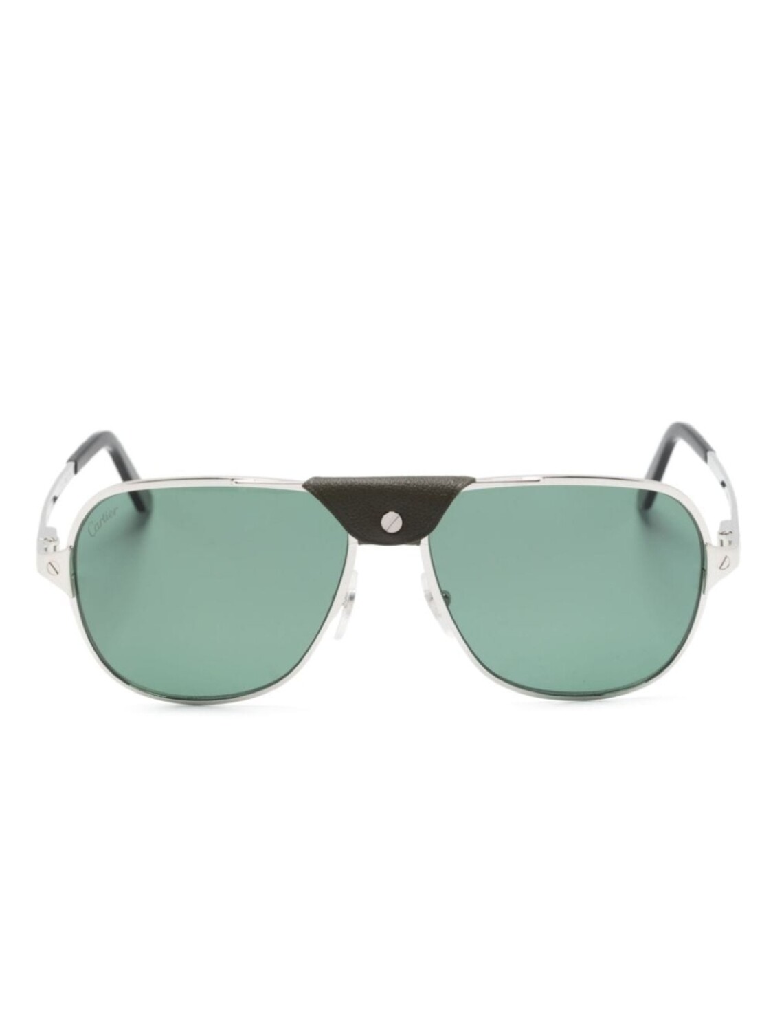

Cartier Eyewear солнцезащитные очки-пилоты Santos de Cartier, серебристый