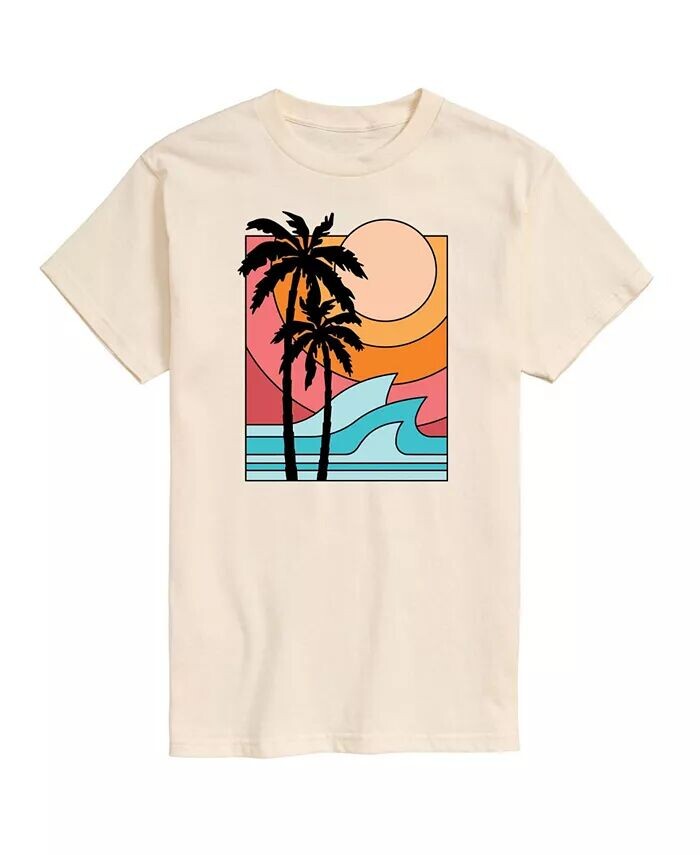 Модная футболка Hybrid Apparel для юниоров с рисунком Palm Waves Good Vibes Llc, желтый — фото 4
