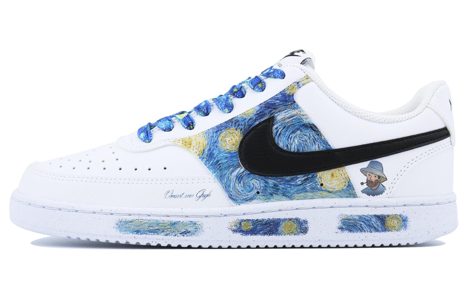 

Кроссовки Nike Court Vision 1 Skateboarding Shoes Women's Low-top Blue, белый