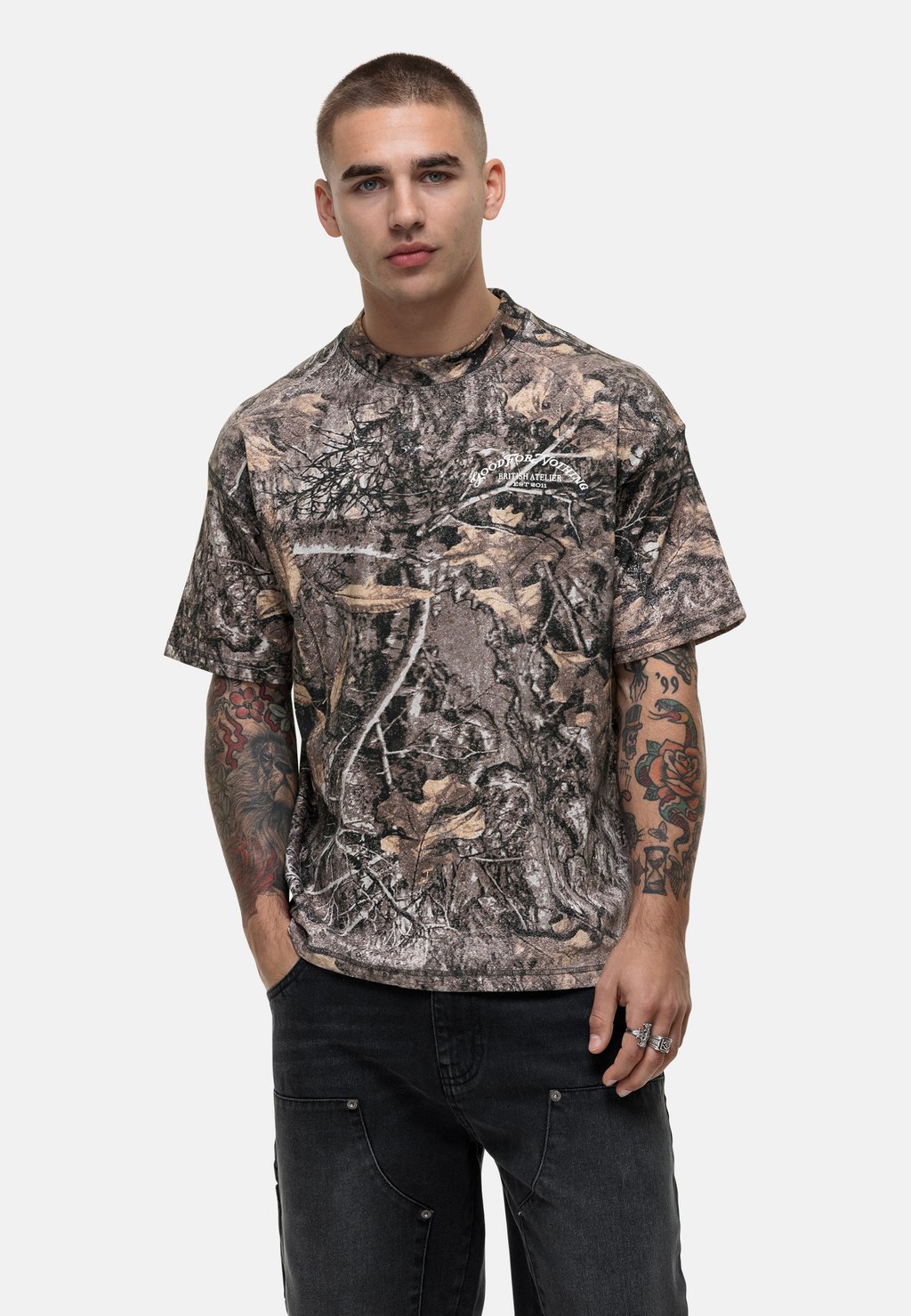 

Футболка с принтом WOODLAND CAMO TEE Good For Nothing, черный