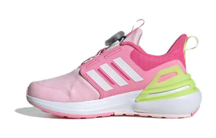 

Adidas Кроссовки для бега Rapidasport BOA, устойчивые к истиранию, низкие, розовые, желтые, детские