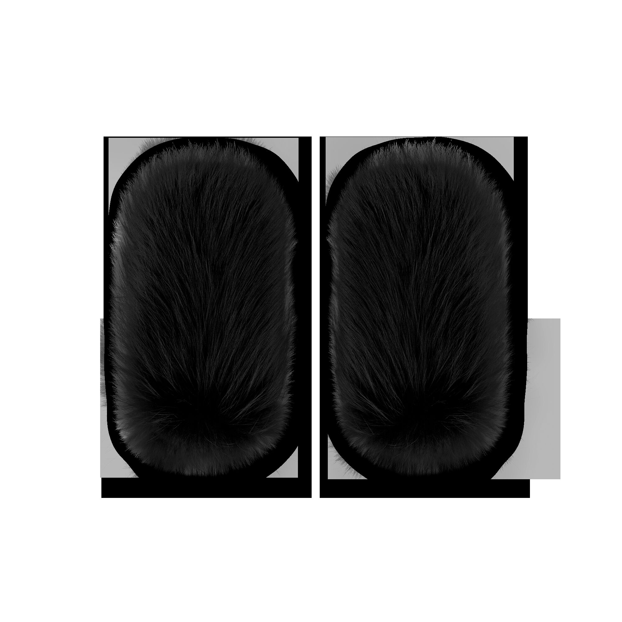 

Меховые варежки Louis Vuitton, черный