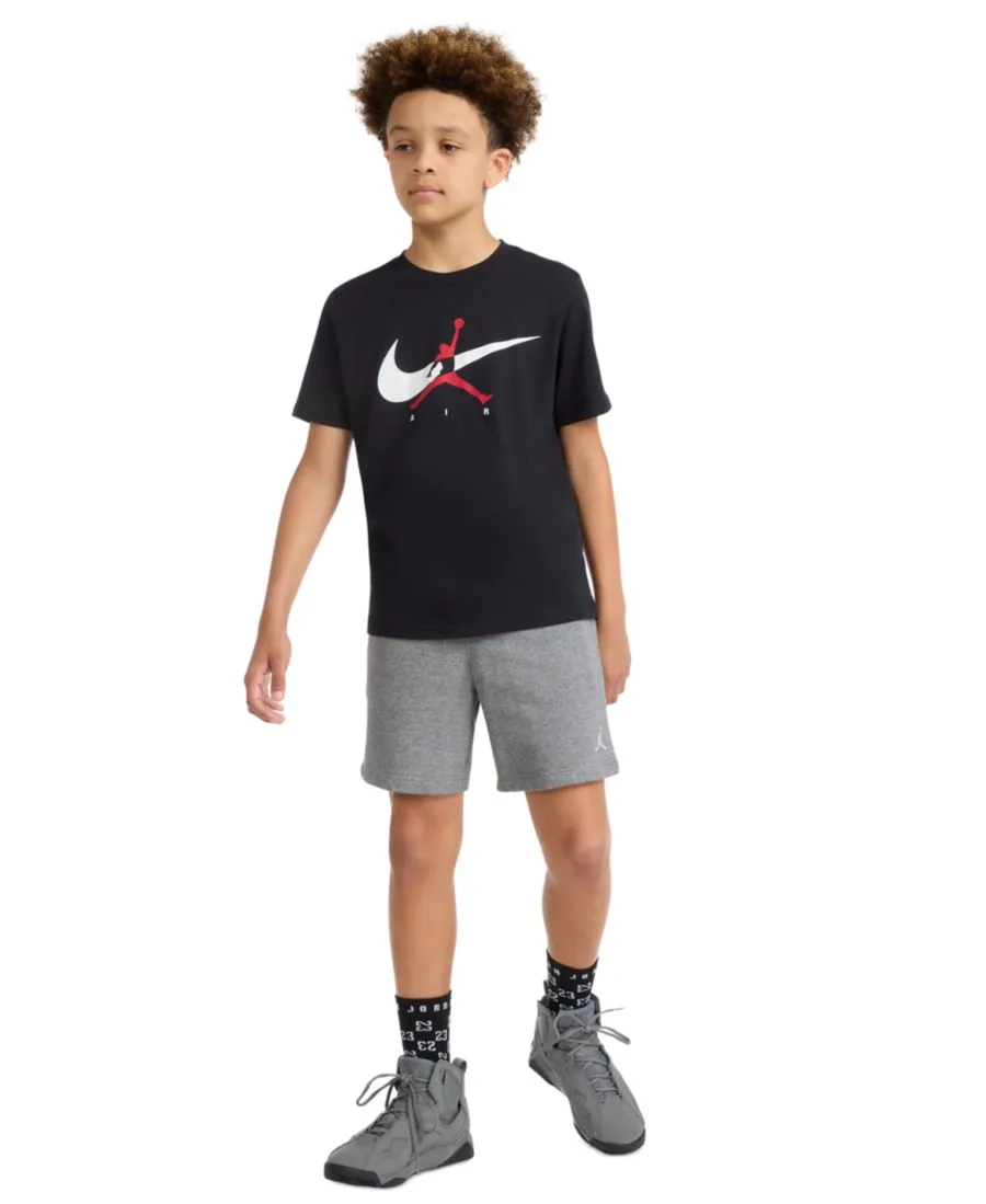 Детская футболка с круглым вырезом и логотипом Jumpman Swoosh (8-20 лет) Jordan, черный — фото 2