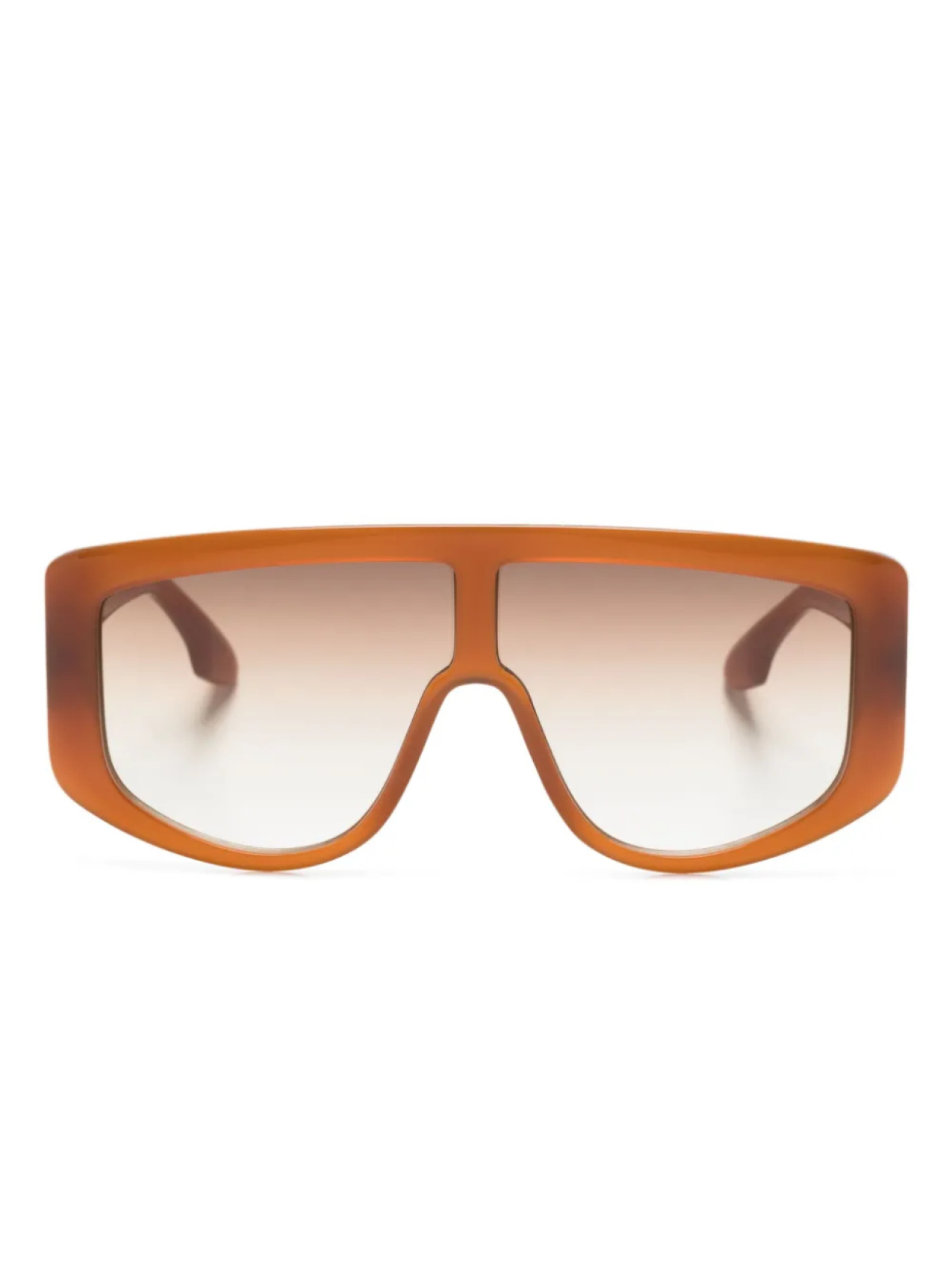 

Victoria Beckham солнцезащитные очки-пилоты Visor, коричневый