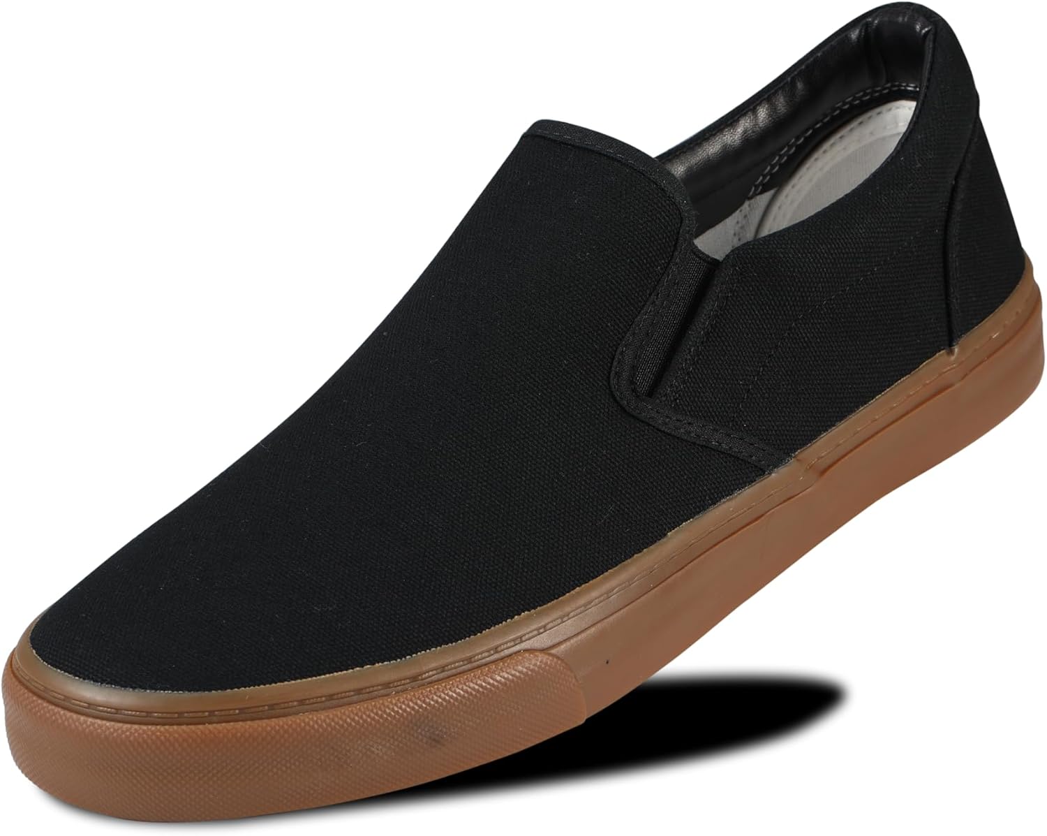 

Мужские кеды классические низкие без шнурков, широкие текстильные скейт-лоферы с мягкой стелькой, повседневная обувь для мужчин, удобные кроссовки для ходьбы Hello Basics, черный