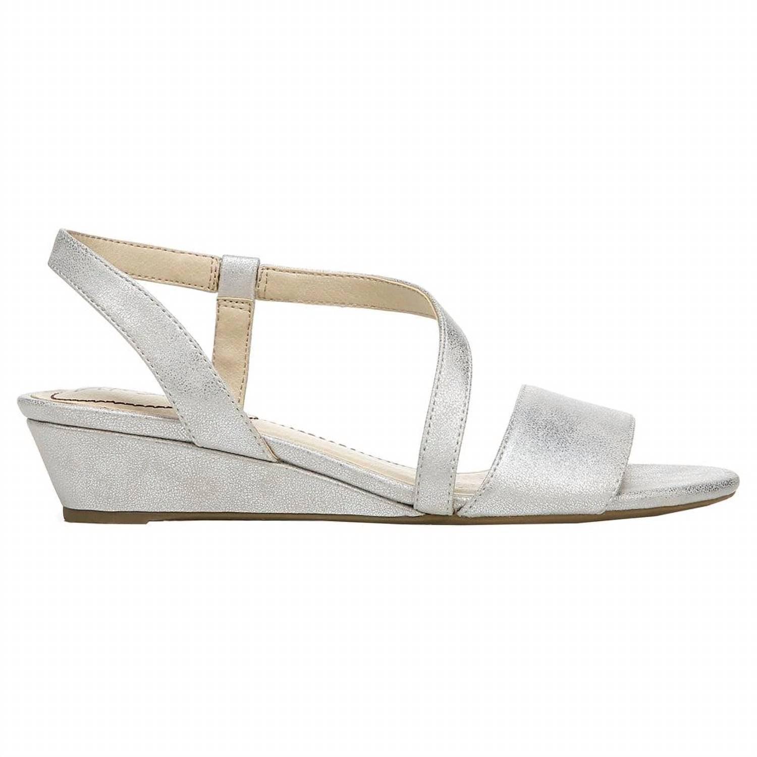 Women's Yasmine Wedge Sandals In Metallic Silver LifeStride