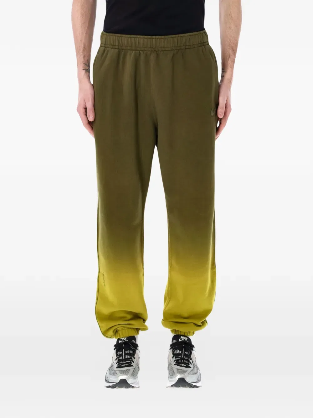 Спортивные брюки X nocta из флиса с открытым низом Nike, зеленый