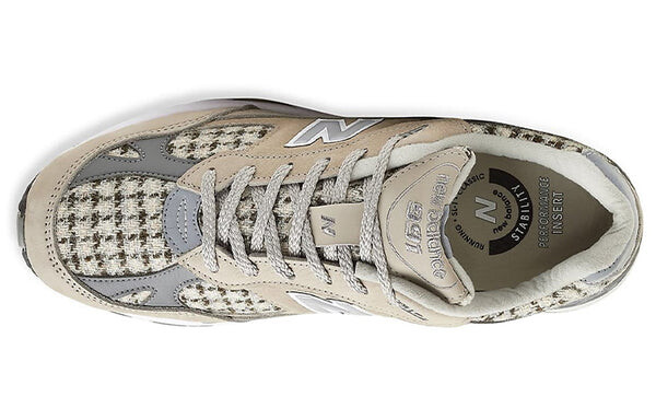 Кроссовки harris tweed x 991 сделано в англии New Balance, хаки — фото 3