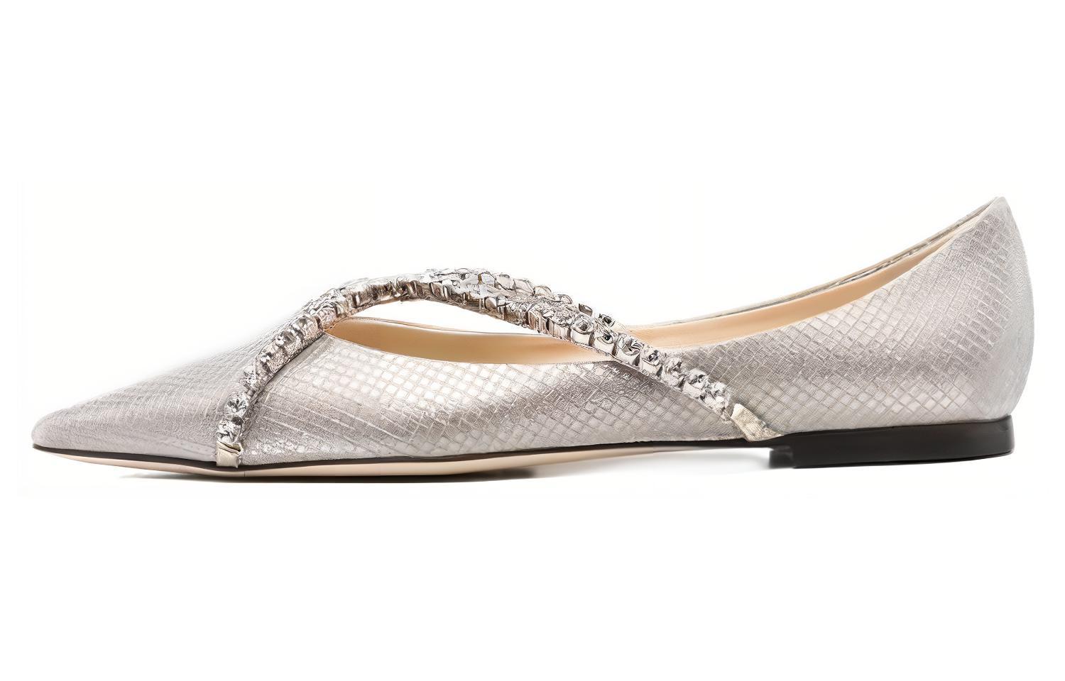 Женские повседневные туфли Jimmy Choo шампань серебро